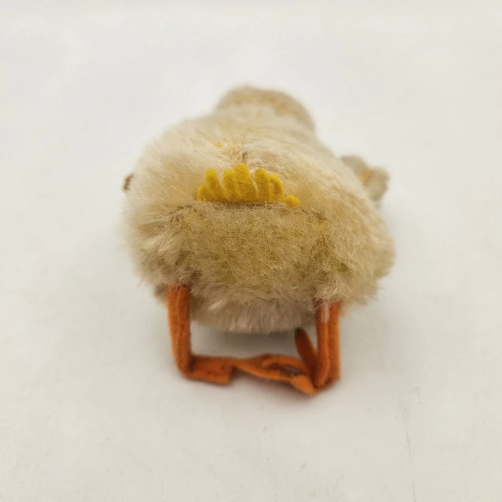Vintage Steiff Chick Mohair Plush Bird with Original Button and Tag Remnant